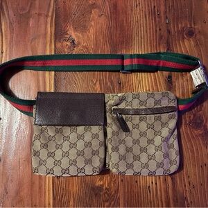 Gucci Canvas Monogram Fanny Pack Purse